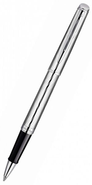 Ручка роллер WATERMAN Hemisphere Deluxe (S0921050) Metal CT (F) чернила: черный нержавеющая сталь блестящий хром